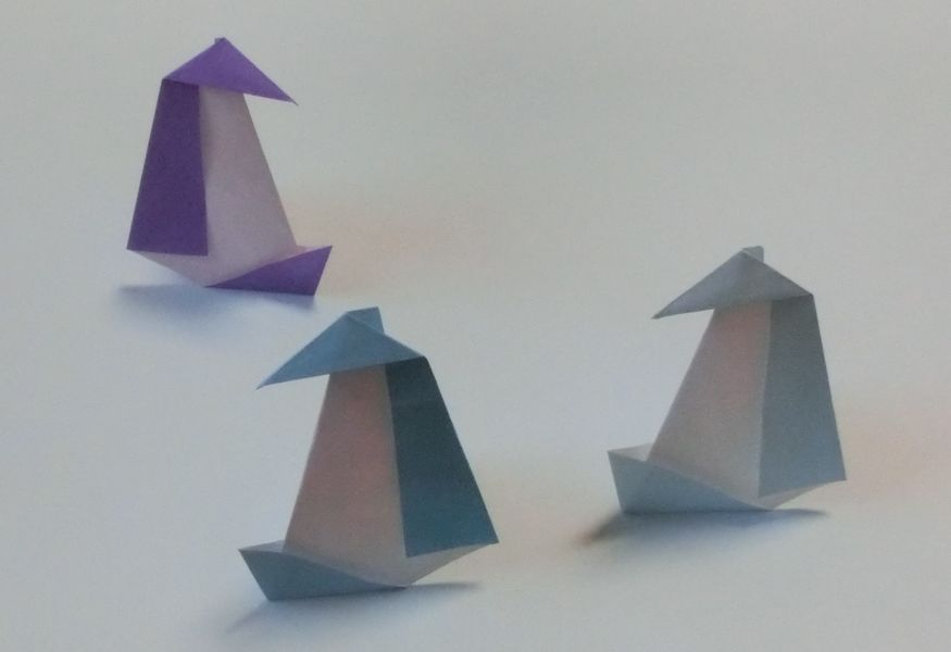 折り紙ペンギンの折り方 簡単で可愛くて幼稚園児に人気 何個も作って飾りたくなるよ ちょちょいの工作部屋