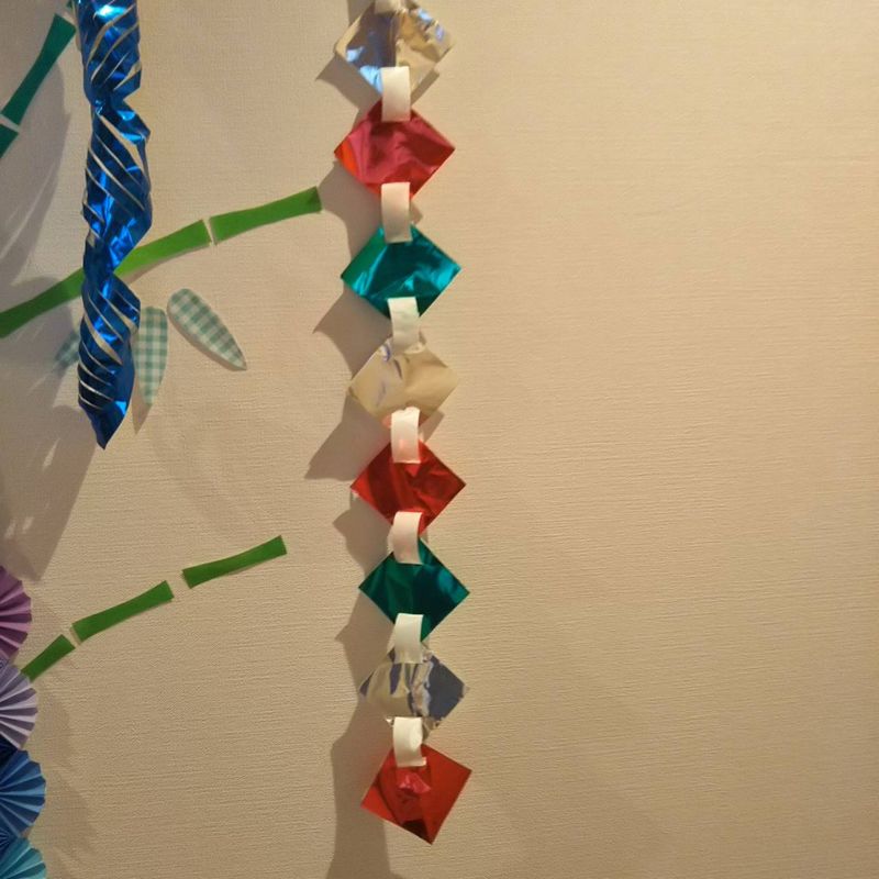 七夕飾りに折り紙の提灯 ちょうちん 簡単な作り方で保育園児にもできる ちょちょいの工作部屋