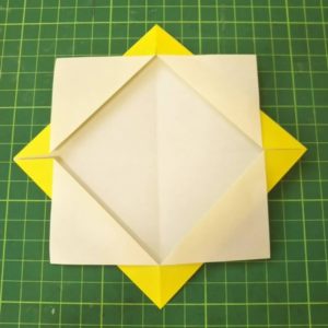 ひまわりの折り紙 子どもも簡単1枚3ステップでできる折り方 ちょちょいの工作部屋