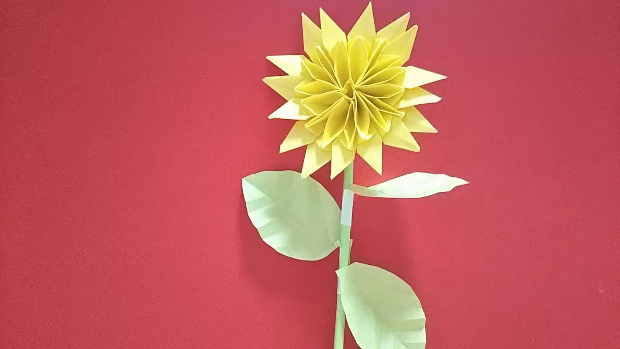 折り紙のひまわり 立体 の折り方 おしゃれでかわいい花の作り方を紹介 ちょちょいの工作部屋